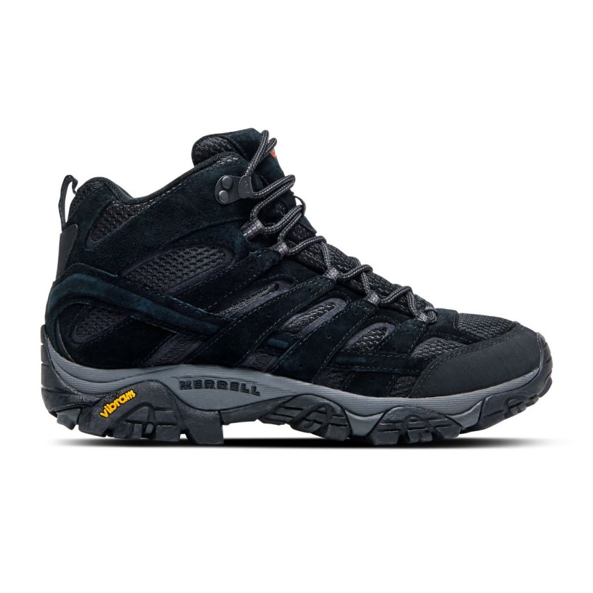 Chaussures Randonnée Merrell Moab 2 Mid Ventilator Noir Homme | R.X.PVMM